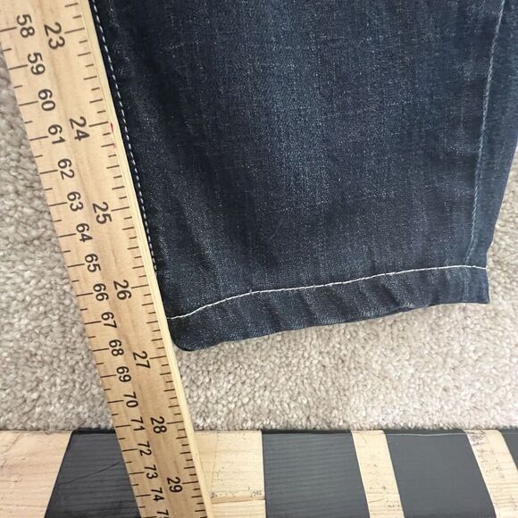 Express Womens Jeans 8s Blue Stretch Super Skinny Supersoft Dark Wash Low Rise‎ - Picture 6 of 8